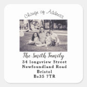 家族の写真と住所ステッカーの変更 スクエアシール (正面)