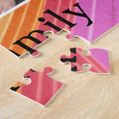 家族の写真と名前でパーソナライズ ジグソーパズル (側面)