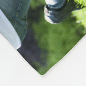 家族の写真と名前のカスタマイズ，白い文字 フリースブランケット (角)