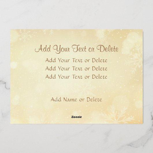 家族の写真と名前のスクリプトエレガントメリークリスマス 箔シーズンカード (裏面)