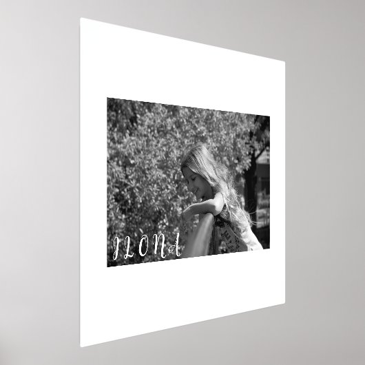 家族の写真と名前縁どの金ゴールドまたは銀F 箔ポスター (レイダウン)