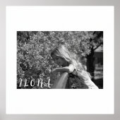 家族の写真と名前縁どの金ゴールドまたは銀F 箔ポスター (正面)