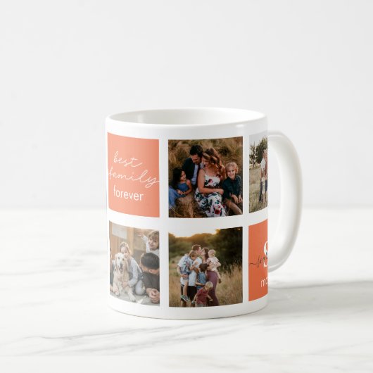 家族の写真と名言入りコーヒーマグ コーヒーマグカップ (正面右)