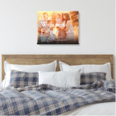 家族の写真と定義のモダンおもしろい キャンバスプリント (インサイチュ (寝室))