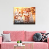 家族の写真と定義のモダンおもしろい キャンバスプリント (インサイチュ (リビング))