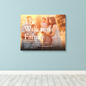 家族の写真と定義のモダンおもしろい キャンバスプリント (インサイチュ (ウッドフロア))