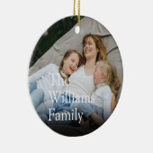 家族の写真と定義のモダンおもしろい セラミックオーナメント (右)