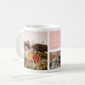 家族の写真と家族の引用文コーヒーマグ コーヒーマグカップ (正面左)