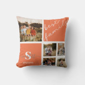 家族の写真と家族引用文枕 クッション (正面)