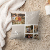 家族の写真と家族引用文枕 クッション (ブランケット)