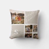 家族の写真と家族引用文枕 クッション (正面)