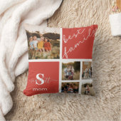 家族の写真と家族引用文枕 クッション (ブランケット)