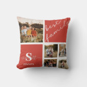 家族の写真と家族引用文枕 クッション (正面)