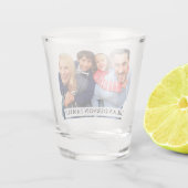 家族の写真と文字の作成 ショットグラス (裏面)