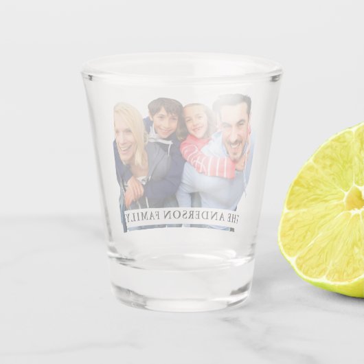 家族の写真と文字の作成 ショットグラス (裏面)