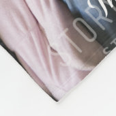 家族の写真と暖かく居心地の良いフリースブランケット フリースブランケット (角)