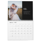 家族の写真と詩を心に留める カレンダー (2月 2027)
