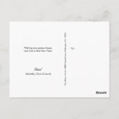 家族の写真のあいさつモダン文(年始) ポストカード (裏面)