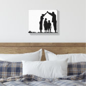 家族の写真のキャンバス印刷を作成する キャンバスプリント (インサイチュ (寝室))