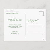 家族の写真のクリスマスを思い出すために年の緑 シーズンポストカード (裏面)