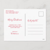 家族の写真のクリスマスを思い出す赤い1年 シーズンポストカード (裏面)