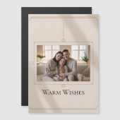 家族の写真のクリスマスカード (正面/裏面)