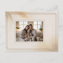 家族の写真のクリスマスカード シーズンポストカード