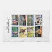 家族の写真のコラージュを作成する キッチンタオル (横)