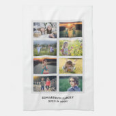 家族の写真のコラージュを作成する キッチンタオル (縦)