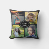 家族の写真のコラージュを作成する クッション (正面)