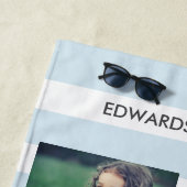 家族の写真のコラージュを作成する ビーチタオル (インサイチュ)