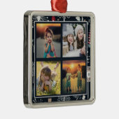 家族の写真のコラージュを作成する メタルオーナメント (右)