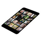 家族の写真のコラージュを作成モノグラムの マグネット (左側)