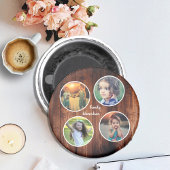 家族の写真のコラージュを作成モノグラムの マグネット