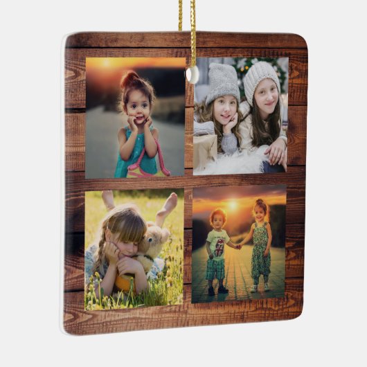 家族の写真のコラージュを作成ユニーク セラミックオーナメント (右)