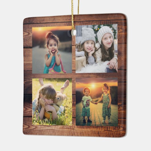 家族の写真のコラージュを作成ユニーク セラミックオーナメント (左)
