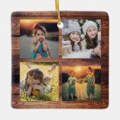 家族の写真のコラージュを作成ユニーク セラミックオーナメント (正面)