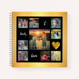 家族の写真のコラージュを作成ユニーク ノートブック