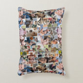 家族の写真のコラージュカスタム24写真パズルの形状 アクセントクッション (正面(垂直))