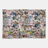 家族の写真のコラージュカスタム24写真パズルの形状 キッチンタオル (横)