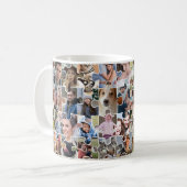 家族の写真のコラージュカスタム24写真パズルの形状 コーヒーマグカップ (正面左)