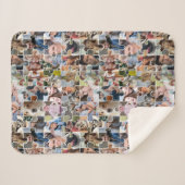 家族の写真のコラージュカスタム24写真パズルの形状 シェルパブランケット (正面(横))