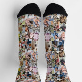 家族の写真のコラージュカスタム24写真パズルの形状 ソックス (上部)