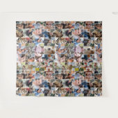 家族の写真のコラージュカスタム24写真パズルの形状 タペストリー (正面(横))