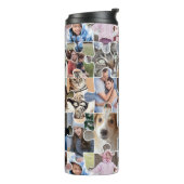 家族の写真のコラージュカスタム24写真パズルの形状 タンブラー (回転左)