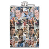 家族の写真のコラージュカスタム24写真パズルの形状 フラスク (裏面)