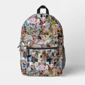 家族の写真のコラージュカスタム24写真パズルの形状 プリントバックパック (正面)