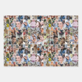 家族の写真のコラージュカスタム24写真パズルの形状 ラッピングペーパーシート (正面2)