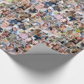 家族の写真のコラージュカスタム24写真パズルの形状 ラッピングペーパー (角)