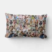 家族の写真のコラージュカスタム24写真パズルの形状 ランバークッション (裏面)